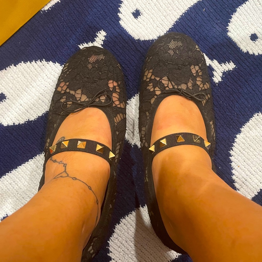 Valentino lace ballerina flats